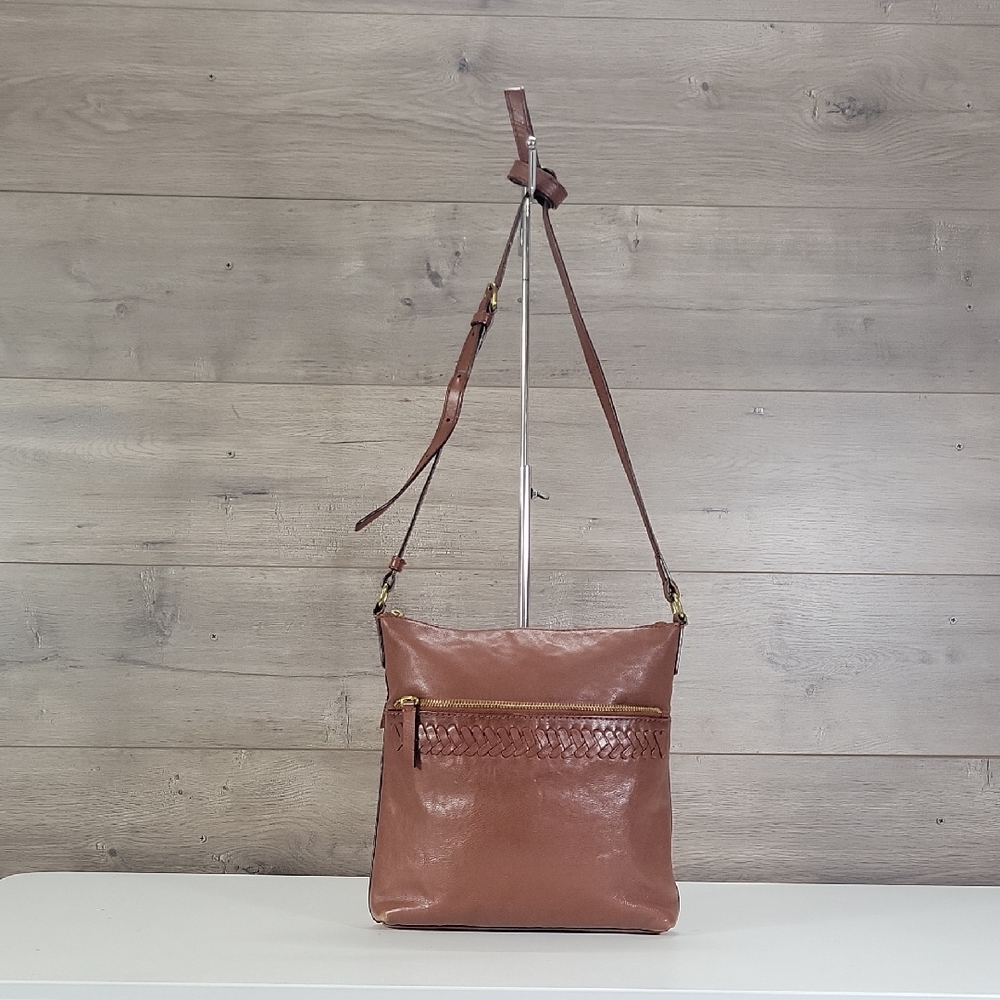 Frye Whipstitch Cognac Crossbody Messenger Bag Purse Shoulder Bag